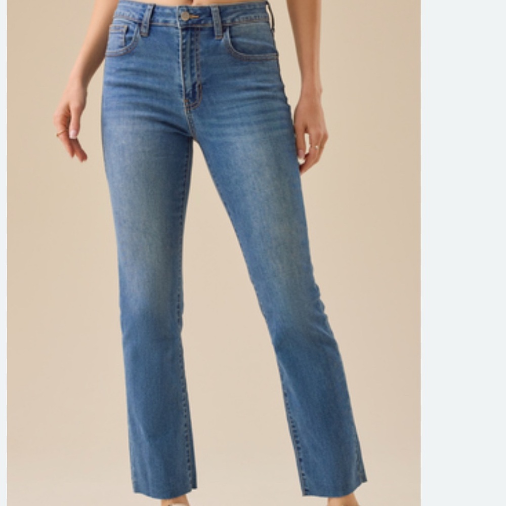 Altar'd State Blue Straight Leg Jeans